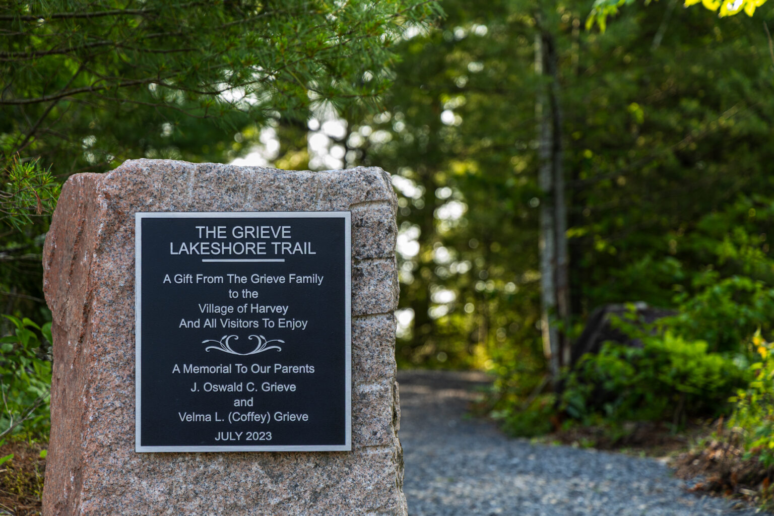 Grieve Lakeside Trail - Sign